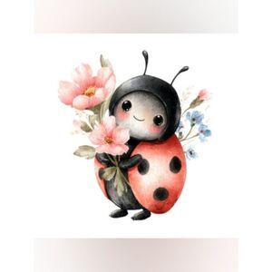 Lady Bug Custom Fridge Magnet Home Kitchen Decor